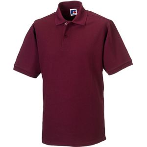 Russell Heren Polycotton Pique Slijtvast Poloshirt (BourgondiÃ«)