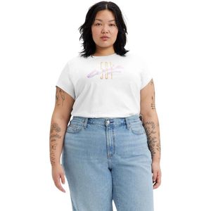 Levis Dames/Dames Authentic Grafisch T-shirt (Wit)