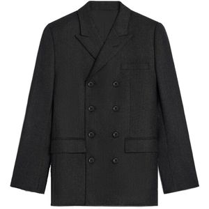 Celine - Grijze Wollen Blazer Jas - Heren - Double-breasted - AW 24