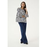 Kaffe - Blouse 'Roxy' - Zwart/Wit - Klassieke Blouse - Dierenprint