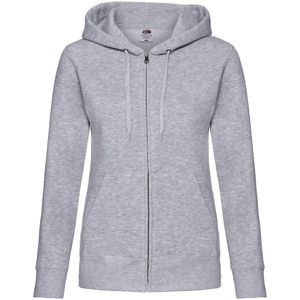 Fruit of the Loom Dames/Dames Premium Heather Hooded Jacket met rits Lady Fit (Heide Grijs)