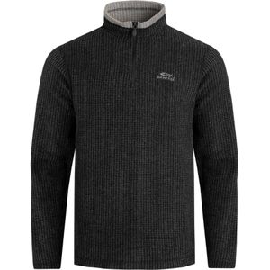 Weird Fish Heren Newark Grid Eco Friendly Quarter Zip Fleece Top (Gewassen Zwart)
