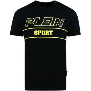 Philipp Plein Sport blok goud logo zwart T-shirt