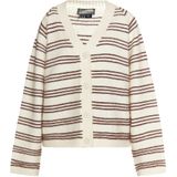 DreiMaster - Vest - Wolwit - Donkerrood