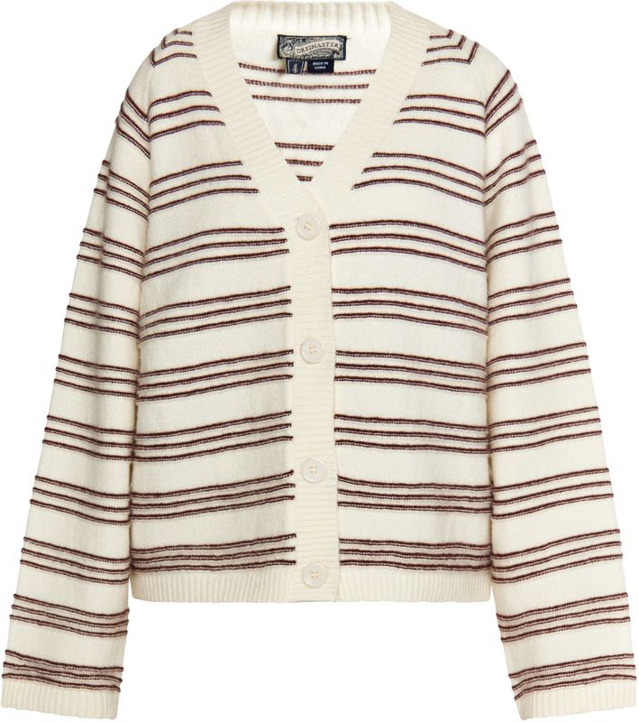 DreiMaster - Vest - Wolwit - Donkerrood