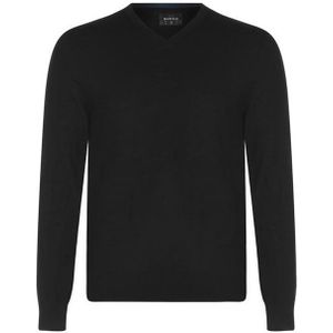 Men's Howick Merino V Neck Sweatshirt In Black - Maat 2XL