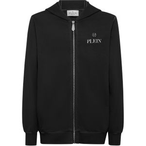 Philipp Plein - Hoodie Sweatjacket Basic Old Dye - Zwart - Katoen