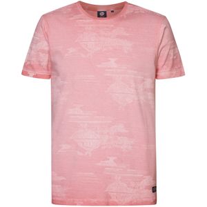 Petrol Industries - Heren All-over Print T-shirt Rally - Roze