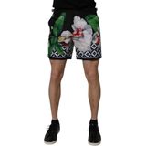 Bloemenprint Shorts met Geometrische Details