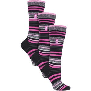 Heat Holders - 3 paar Ultra Lite dames skisokken - Zwarte Streep