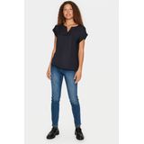 Saint Tropez, Dames, Blouses & Shirts, Blauw, Maat: L