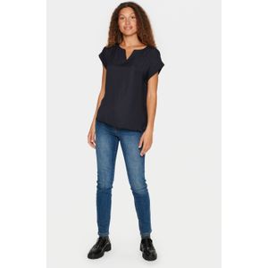 Saint Tropez, Dames, Blouses & Shirts, Blauw, Maat: L