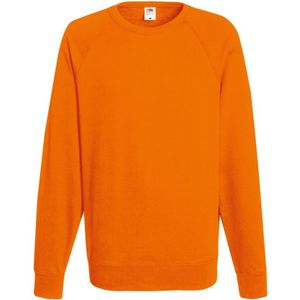 Fruit Of The Loom Heren Lichtgewicht Raglan Sweatshirt (240 GSM) (Oranje)