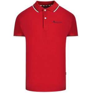 Aquascutum London getipt rood poloshirt