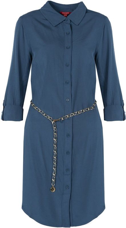 Blousejurk - Minilengte - Kraag - Knoopsluiting - Lange Mouwen - Zwart