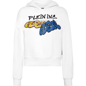 Philipp Plein - Hooded Sweatshirt Bombing Graffiti - Wit - Dames - Katoenmix