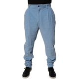 Dolce & Gabbana - Lichtblauwe Corduroy Skinny Denim Jeans - Heren