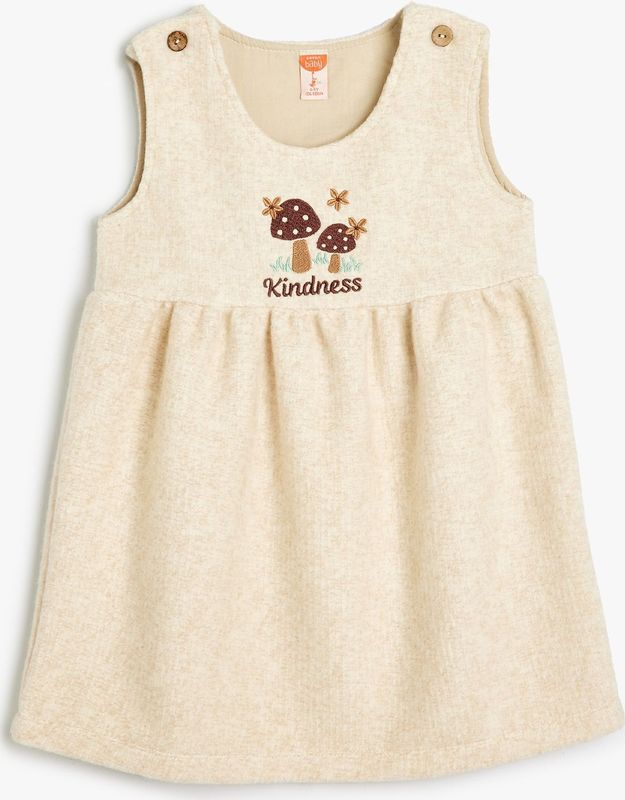 Koton Jurk  beige gemêleerd / bruin / donkerbruin / mintgroen