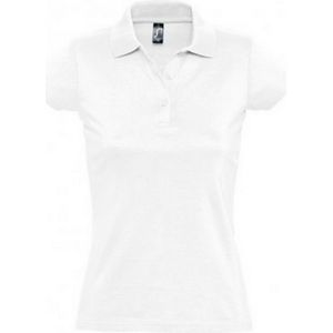 SOLS Dames/dames Prescott Poloshirt Met Korte Mouwen Jersey Polo (Wit) - Maat M
