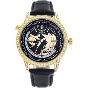 Aviator Horloge F-Series Gold Collection Zwart