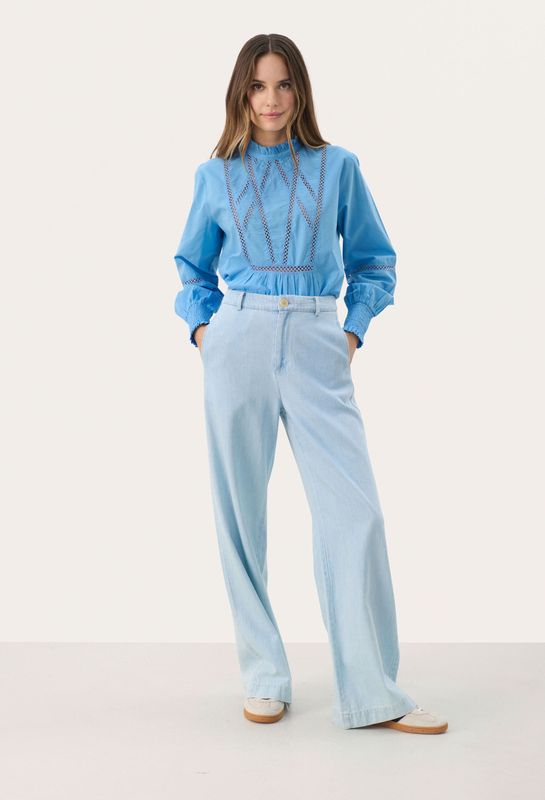 Part Two - Blauwe Denim Wijde Pijp Jeans - Dames