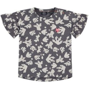 Babyface T-shirt met all over print grijs/wit