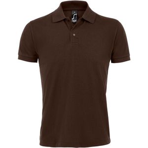 SOLS Heren Prime Pique Poloshirt met korte mouwen (Chocolade)