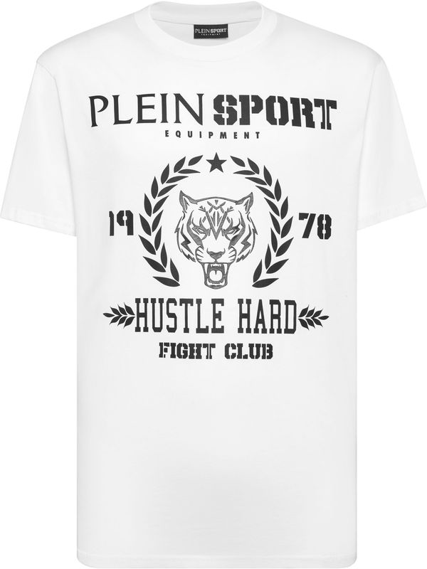 T-shirt - Zwart - Katoen - Merkprint Op De Voorzijde