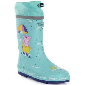 Regatta Kinder/Kinder Peppa Pig Splash Square Wellington Boots (Aruba Blauw)