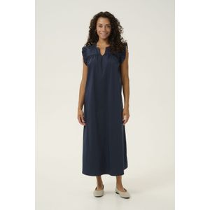 Jurk - Blue Iris blue - Relaxed Fit - Midi Lengte - Mouwloos