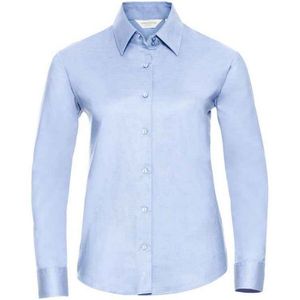 Russell Dames/Dames Oxford Easy-Care overhemd met lange mouwen (Oxford Blauw)