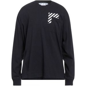 Off-White Diag Skate Pocket Long Sleeve Black T-Shirt - Maat M