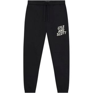 Lyle & Scott Heren Ripple Logo Joggingbroek (Zwart)