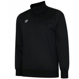 Umbro Heren Club Essential Half Zip Sweatshirt (Zwart)