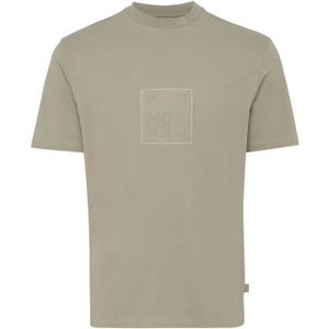 Mexx Regular Fit T-shirt Met Printopdruk Khaki - Maat M