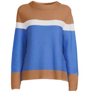 Betty Barclay Gebreide Trui Bruin/beige/blauw - Maat XS