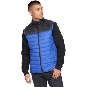 Crosshatch Heren Presnell Hoog Hals Gilet (Blauw)