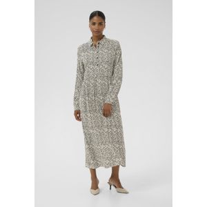 Jurk - KAmiriam - Loose Fit - Zwart/Wit - Dames Overhemdjurk