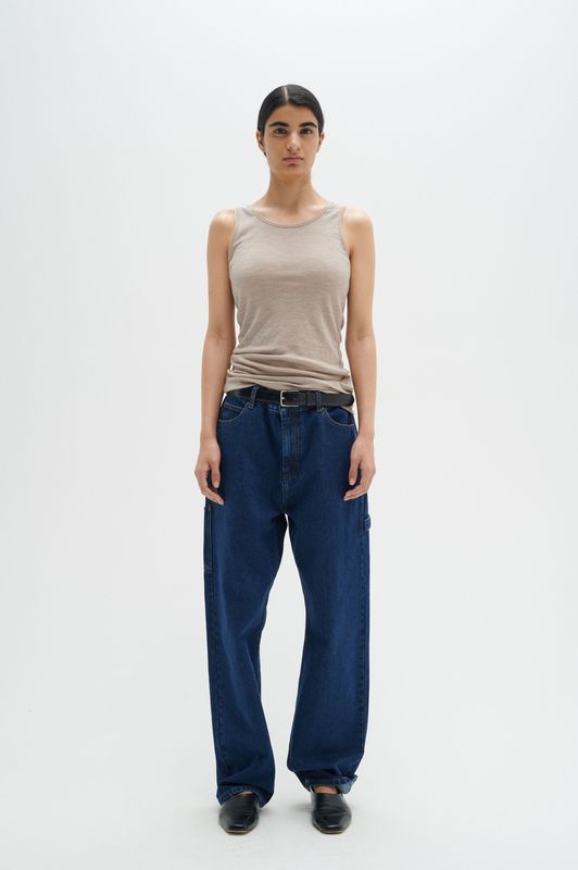 Jersey top Slim fit Oatmeal Melange