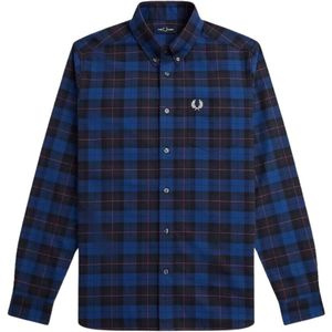 Fred Perry - Tartan Overhemd - Marineblauw - Lange Mouwen
