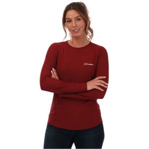 Berghaus 24/7 Tech Baselayer-T-shirt Met Lange Mouwen Voor Dames, Rood - Maat 40