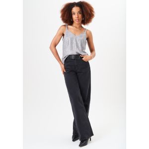 Cami-top met pailletten en V-hals