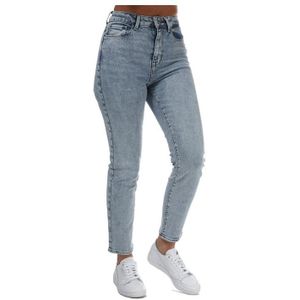 Only Emily jeans met hoge taille en rechte pijpen voor dames, lichtblauw