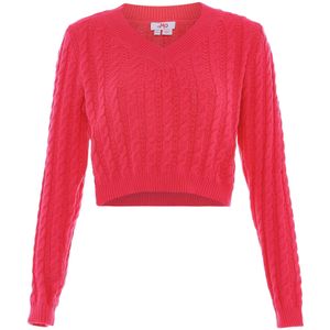 Mymo - Jumper - Roze - Dames - Cropped Model - V-hals