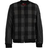 Guess - Geruite Bomberjack - Zwart - Heren - Wolmix - Geïsoleerd