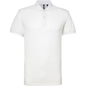 Asquith & Fox Heren Poloshirt met korte mouwen Prestatiemengsel (Wit)
