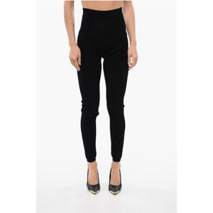 Opengebreide legging met hoge taille