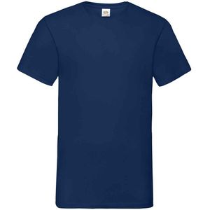 Fruit of the Loom Heren Waarde V Hals T-shirt (Marine)