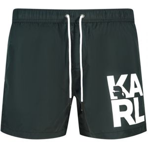 Karl Lagerfeld Bloklogo Zwarte Zwemshort - Maat XL