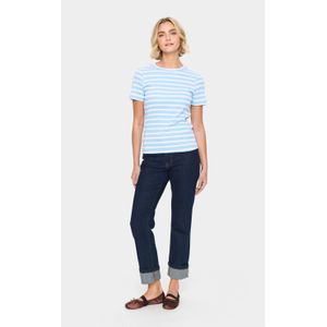 T-shirt Regular fit Airy Blue White Stripe light blue